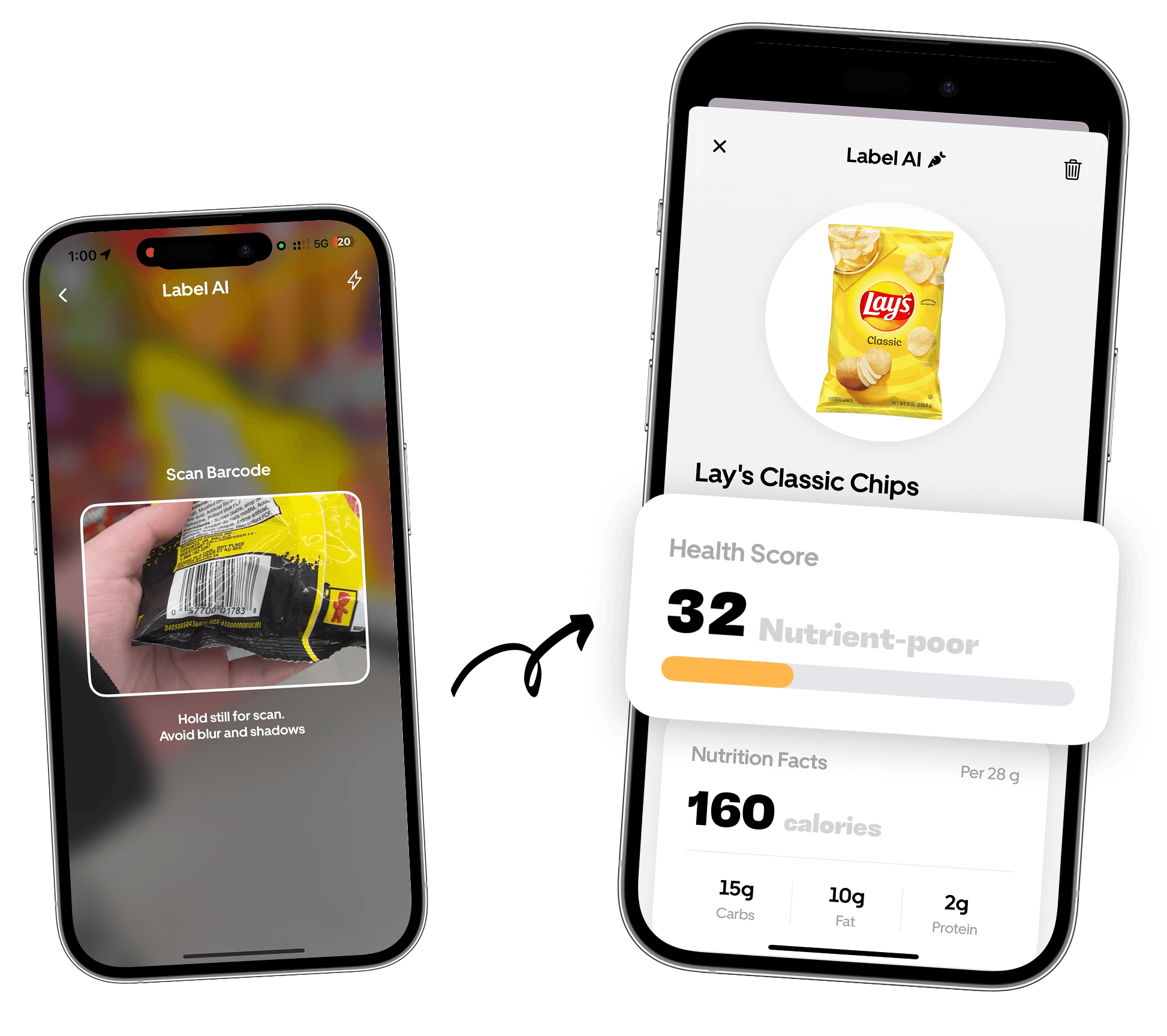 Label AI App Screenshot - Food Recognition